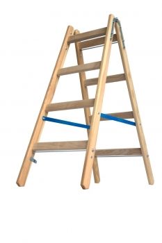 Двухсторонняя деревянная стремянка с перекладинами, 2x4
