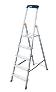 SAFETY Стремянка с большой полкой, 7 ступеньки, раб. высота 3,49 м.